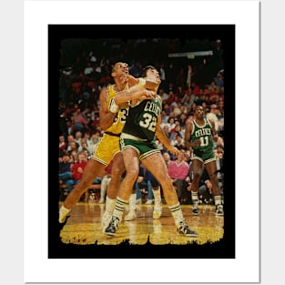 Kareem Abdul Jabbar vs Kevin McHale Posters and Art